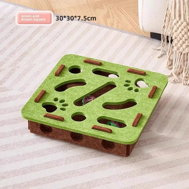 Suede Cat Puzzle Toy Box