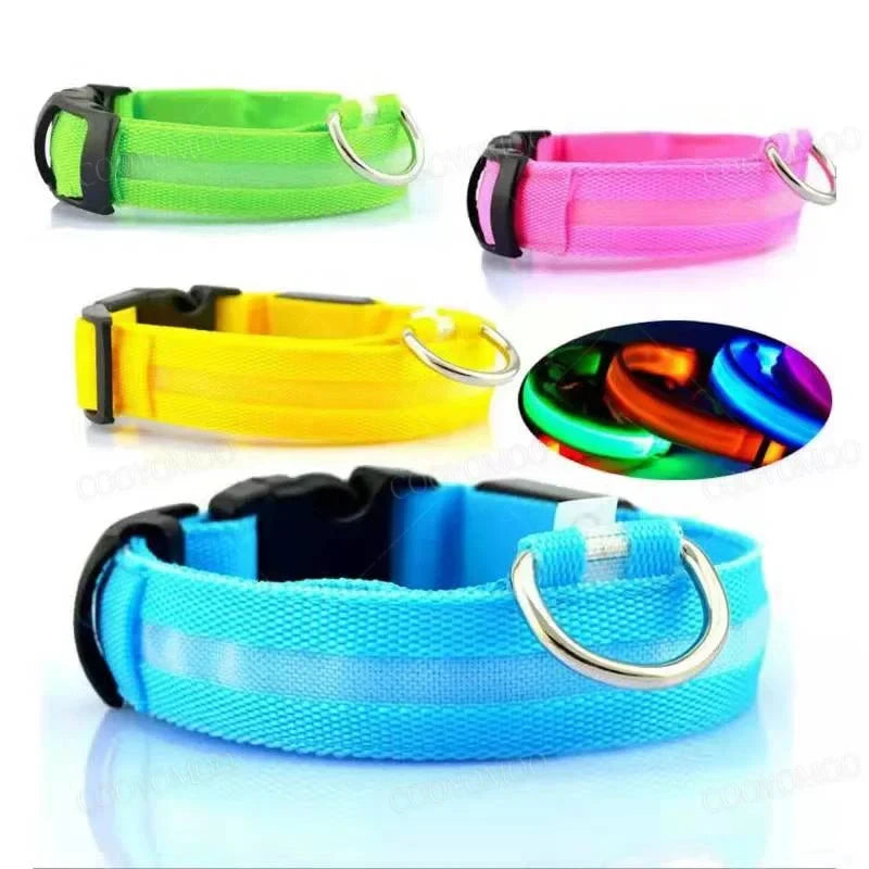 Nylon Luminous LED Dog Collar