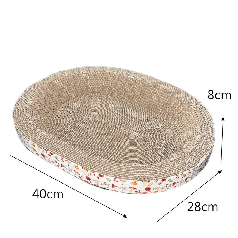 Oval Corrugated Cat Scratching Bed