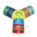 Collapsible Rainbow Cat Tunnel Toy