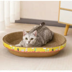 Oval Corrugated Cat Scratching Bed