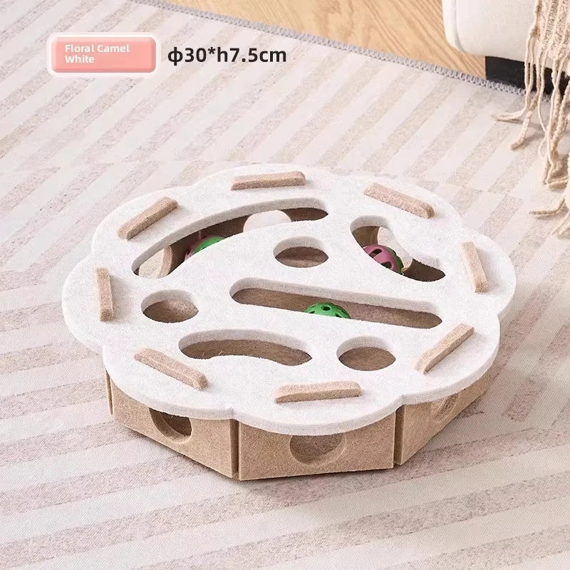Suede Cat Puzzle Toy Box