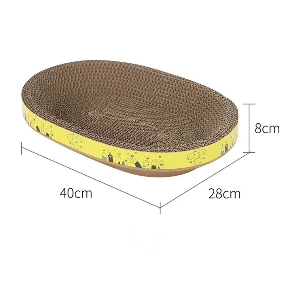 Oval Corrugated Cat Scratching Bed