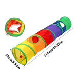 Collapsible Rainbow Cat Tunnel Toy