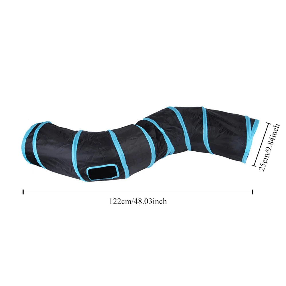 Collapsible Rainbow Cat Tunnel Toy