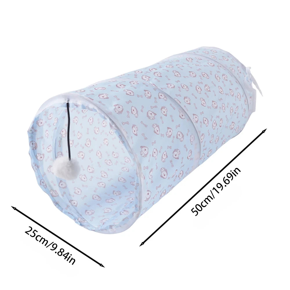 Collapsible Rainbow Cat Tunnel Toy
